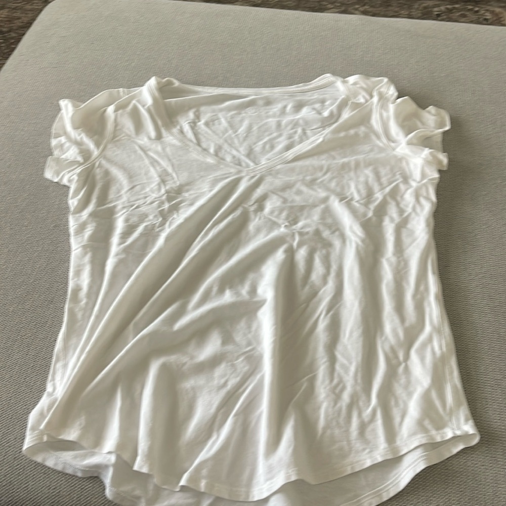 Lululemon white v neck women t shirt
